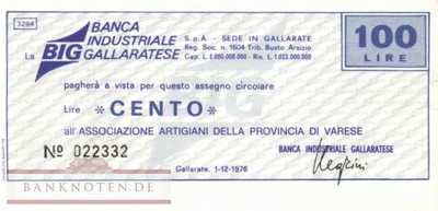 Banca Industriale Gallaratese - 100  Lire (#06m_13_01_XF)