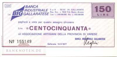 Banca Industriale Gallaratese - 150  Lire (#06m_13_06_UNC)