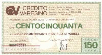 Credito Varesino - 150  Lire (#06m_76_21_UNC)