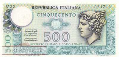 Italy - 500  Lire (#095_UNC)