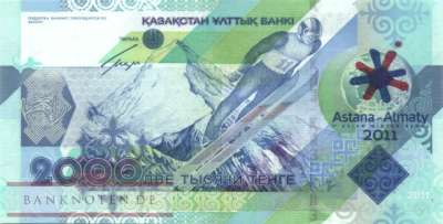 Kasachstan - 2.000  Tenge - Gedenkbanknote (#036_UNC)