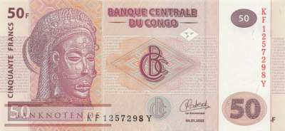 Kongo, Demokratische Republik - 50 Francs (#097_A-3_UNC)