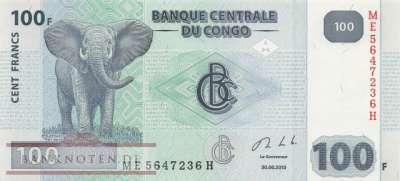 Kongo, Demokratische Republik - 100 Francs (#098_Ab_UNC)
