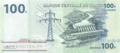 Kongo, Demokratische Republik - 100  Francs (#098_B_UNC)