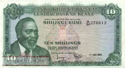 Kenia - 10  Shillings (#007a_VF)