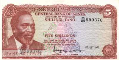 Kenia - 5  Shillings (#011d_VF)