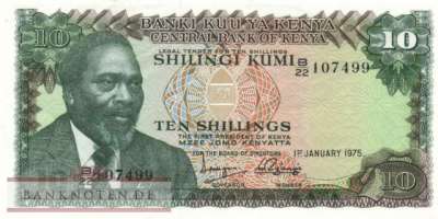 Kenia - 10  Shillings (#012a_VF)