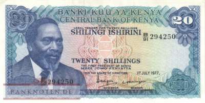 Kenia - 20  Shillings (#013d_XF)