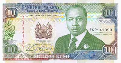 Kenya - 10  Shillings (#024d_UNC)