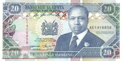 Kenia - 20  Shillings (#031a_XF)