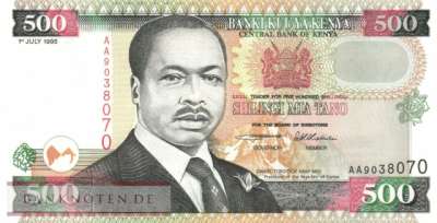 Kenia - 500  Shillings (#033_UNC)