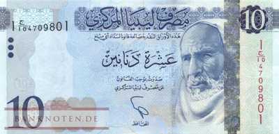 Libyen - 10  Dinars (#082_UNC)