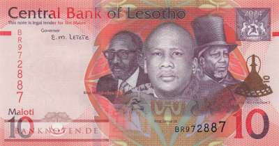 Lesotho - 10 Maloti (#026b_UNC)
