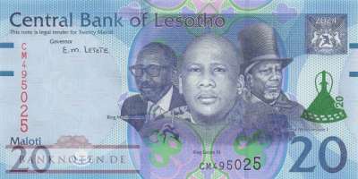 Lesotho - 20 Maloti (#027b_UNC)