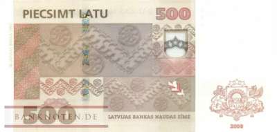 Lettland - 500  Latu (#058_UNC)