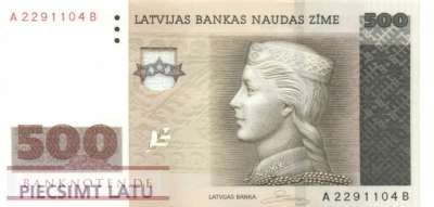 Lettland - 500  Latu (#058_UNC)