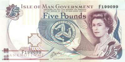 Isle of Man - 5  Pounds (#041b_XF)