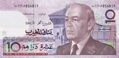 Marokko - 10  Dirhams (#063b_UNC)