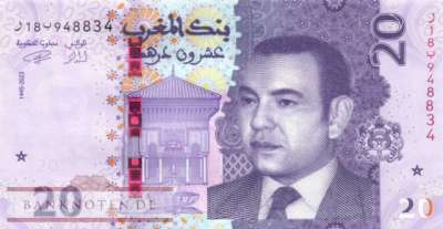 Marokko - 20  Dirhams (#079_UNC)