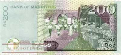 Mauritius - 200  Rupees (#061b_UNC)