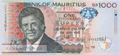 Mauritius - 1.000 Rupees (#063g_UNC)