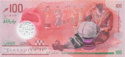 Malediven - 100 Rufiyaa (#036-25_UNC)