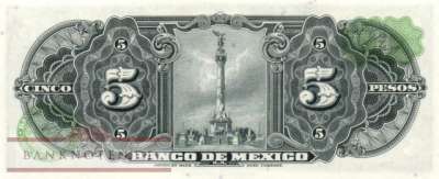 Mexico - 5  Pesos (#060h-AIF_UNC)