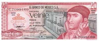 Mexico - 20  Pesos (#064c-CC_UNC)