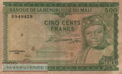 Mali - 500  Francs (#008_VG)