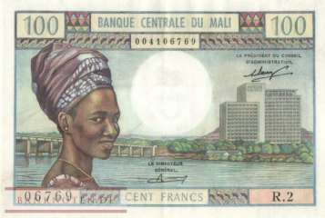 Mali - 100  Francs (#011_VG)