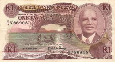 Malawi - 1  Kwacha (#019a_F)