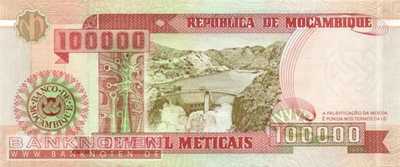 Mozambique - 100.000 Meticais (#139_UNC)