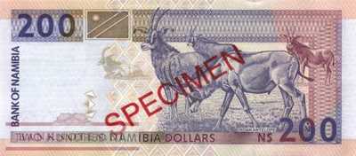 Namibia - 200  Namibia Dollars - SPECIMEN (#010b-2S_UNC)