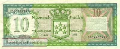 Niederländische Antillen - 10  Gulden (#016a_VF)
