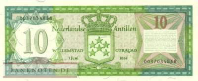 Netherlands Antilles - 10  Gulden (#016b_UNC)