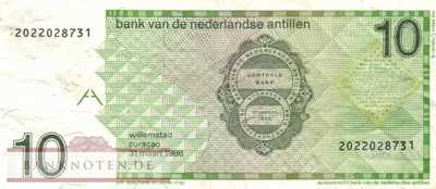 Niederländische Antillen - 10  Gulden (#023a_F)
