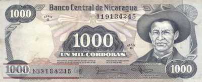 Nicaragua - 1.000  Cordobas (#145b_VF)