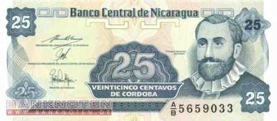 Nicaragua - 25  Centavos (#170a-U2_UNC)