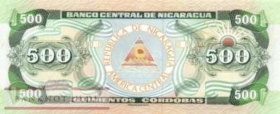 Nicaragua - 500  Cordobas (#178A_UNC)