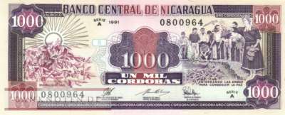 Nicaragua - 1.000  Cordobas (#178B_UNC)