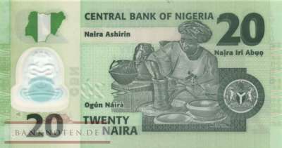 Nigeria - 20  Naira (#034u_UNC)
