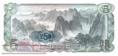Korea North - 5  Won - 60 years Kim Jong Il (#CS08Fe-1_UNC)