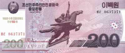 Nordkorea - 200  Won - 100 Jahre Kim Il Sung (#CS13-2_UNC)