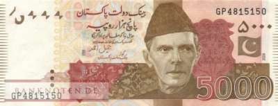 Pakistan - 5.000  Rupees (#051q_UNC)