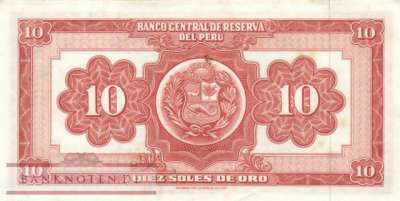 Peru - 10  Soles de Oro (#082A-60_VF)