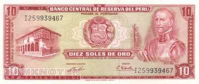 Peru - 10  Soles de Oro (#100b-71_UNC)