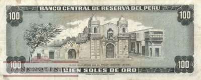 Peru - 100  Soles de Oro (#108_VF)