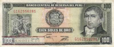 Peru - 100  Soles de Oro (#108_VF)