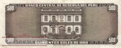 Peru - 500  Soles de Oro (#110_VF)