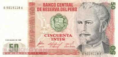 Peru - 50  Intis (#131a_XF)